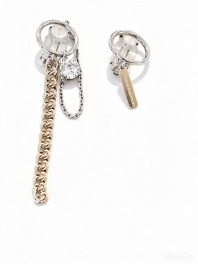 ustine Clenquet clip-on  Dangle Earrings with Crystal Accent